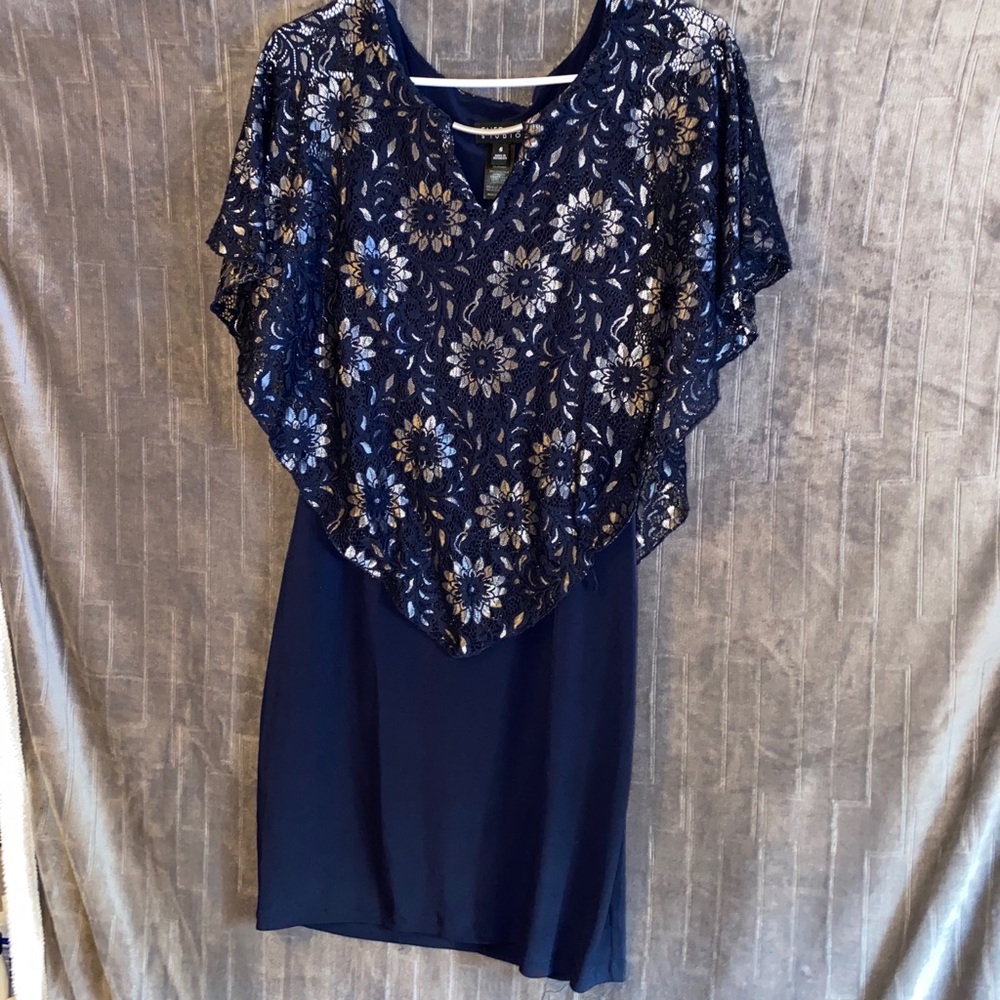 Navy Blue Mid Length Dress